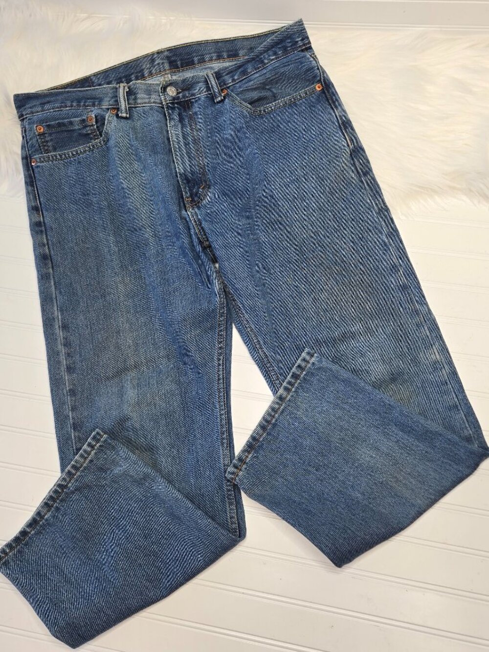 Vintage Levi’s 505 Straight Leg Jeans Men's 36 x 30 Distressed 100% Cotton